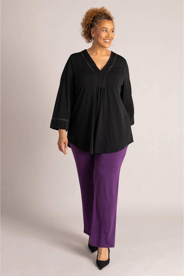 Colletta straight leg broek Plus Size paars - Foto 2