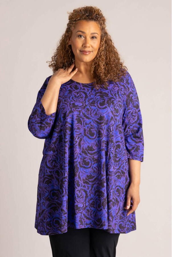 Colletta tuniek met print Plus Size paars