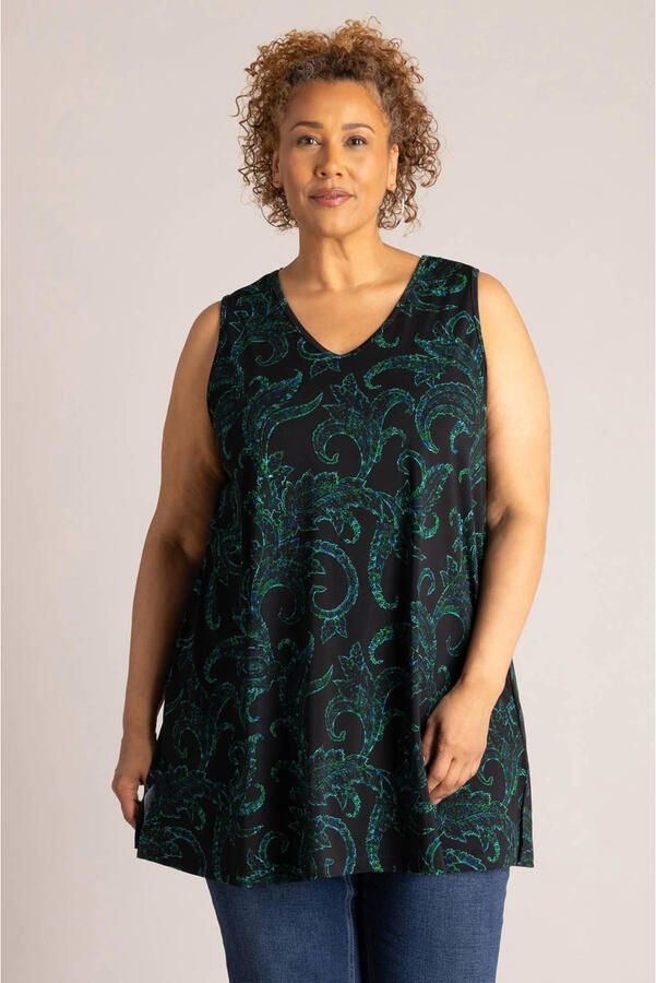 Colletta tuniek Plus Size met print groen