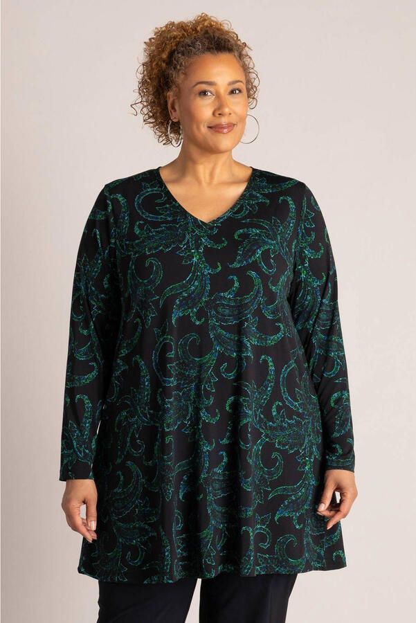 Colletta tuniek Plus Size met print groen