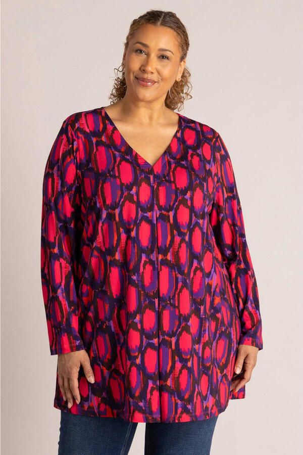 Colletta tuniek Plus Size met print meerkleurig