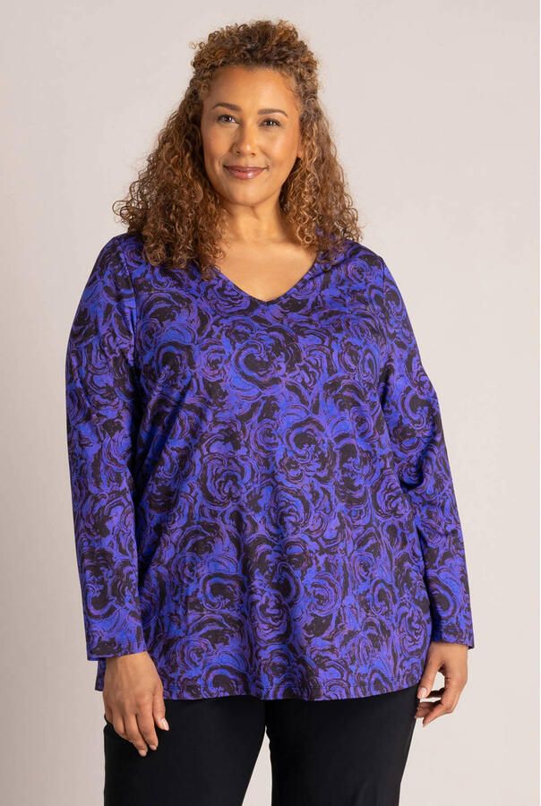 Colletta tuniek Plus Size met print paars