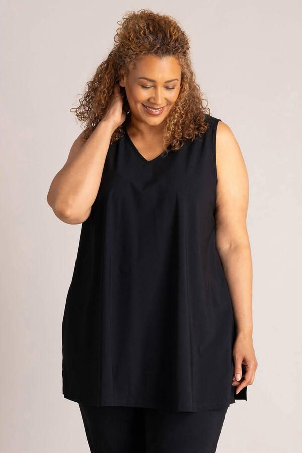 Colletta tuniek Plus Size zwart