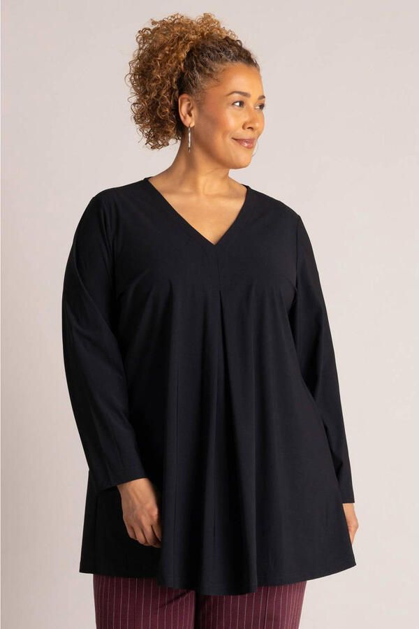 Colletta tuniek Plus Size zwart