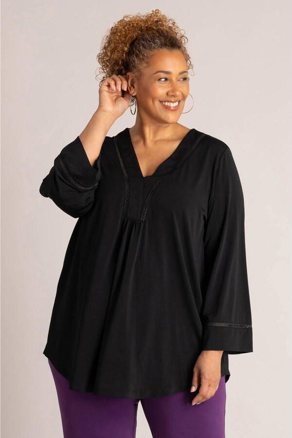 Colletta tuniek Plus Size zwart
