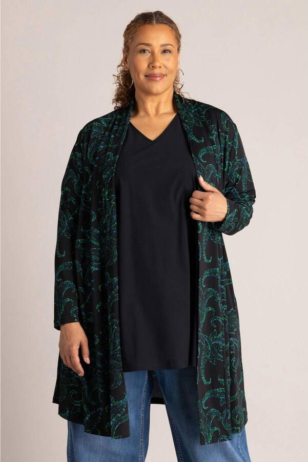 Colletta vest met print groen