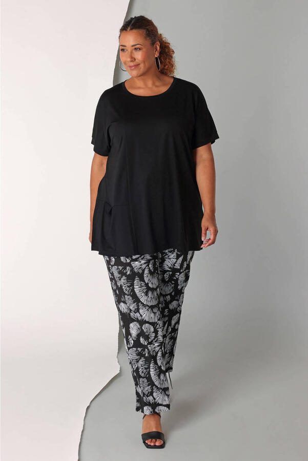 Colletta wide leg regular waist broek zwart - Foto 2