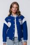 Colourful Rebel baseball jacket Sen met logo en patches blauw geel - Thumbnail 1