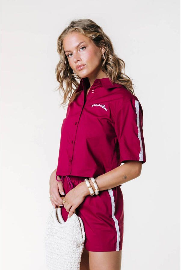 Colourful Rebel blouse broderie rood