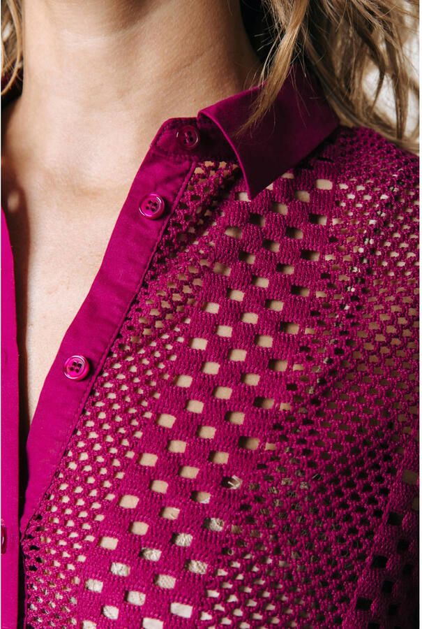 Colourful Rebel blouse crochet roze - Foto 2