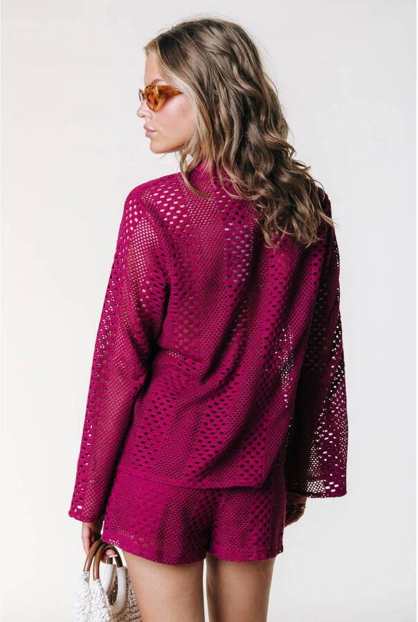 Colourful Rebel blouse crochet roze - Foto 2