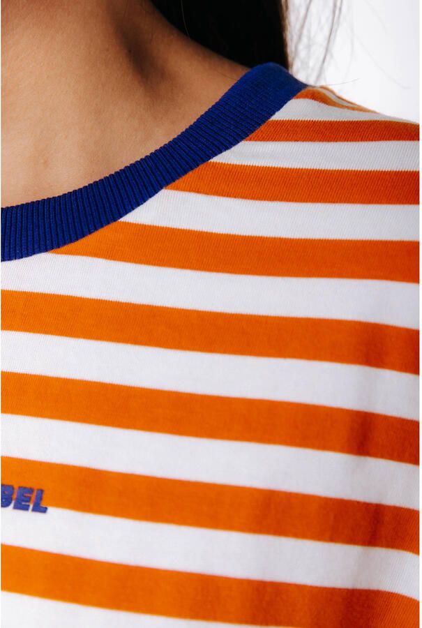 Colourful Rebel katoenen sweater met backprint oranje - Foto 3