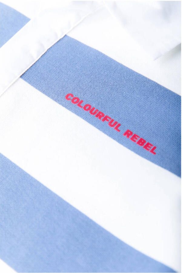 Colourful Rebel longsleeve met backprint blauw - Foto 3