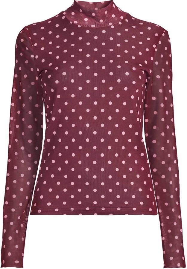 Colourful Rebel mesh top met stippen rood - Foto 2