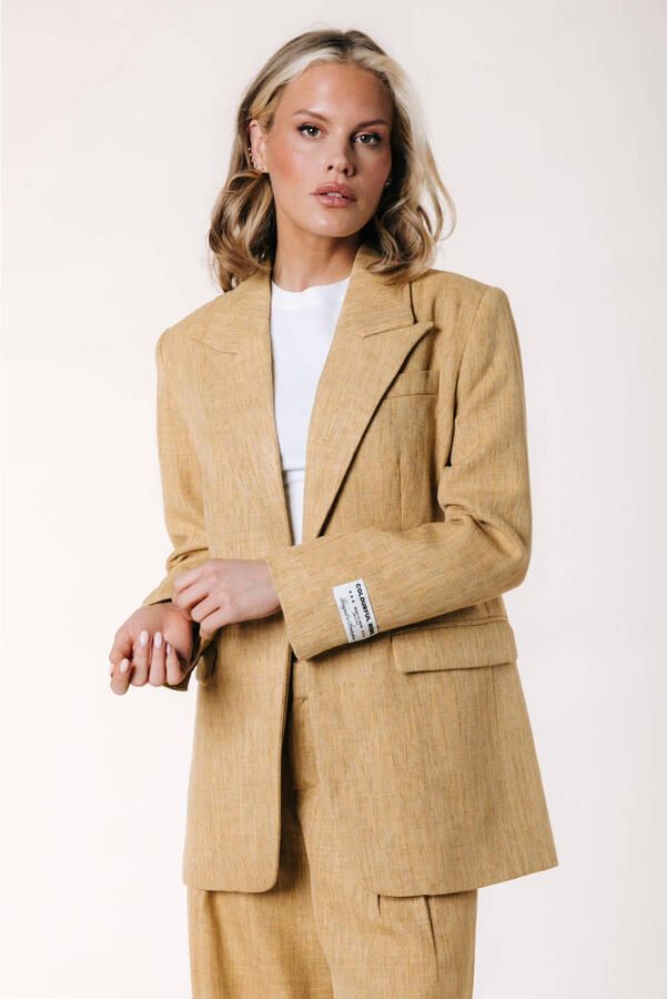 Colourful Rebel regular blazer oker