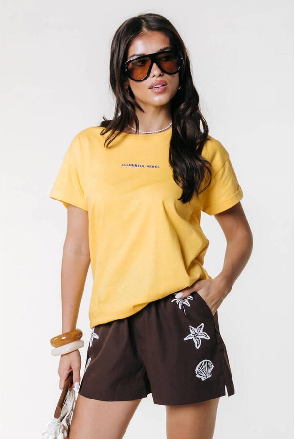 Colourful Rebel regular waist casual short bruin