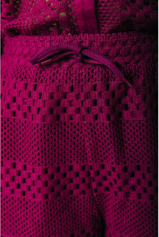 Colourful Rebel regular waist casual short crochet roze - Foto 3