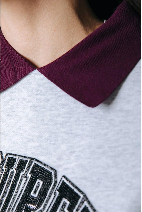 Colourful Rebel sweater grijs melange met glitter - Foto 2