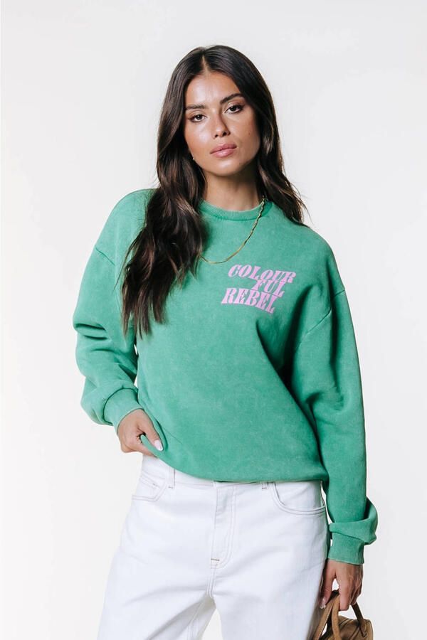 Colourful Rebel sweater groen