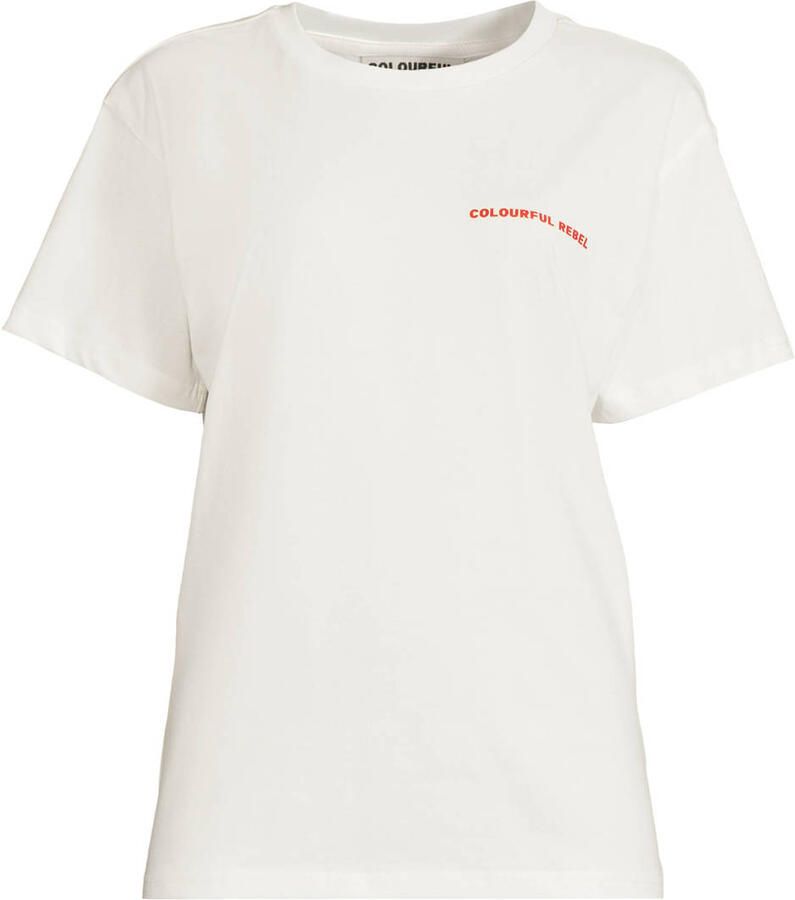 Colourful Rebel T-shirt met backprint wit - Foto 2