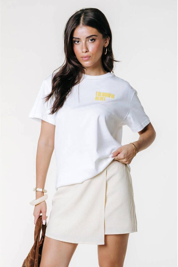 Colourful Rebel T-shirt met backprint wit