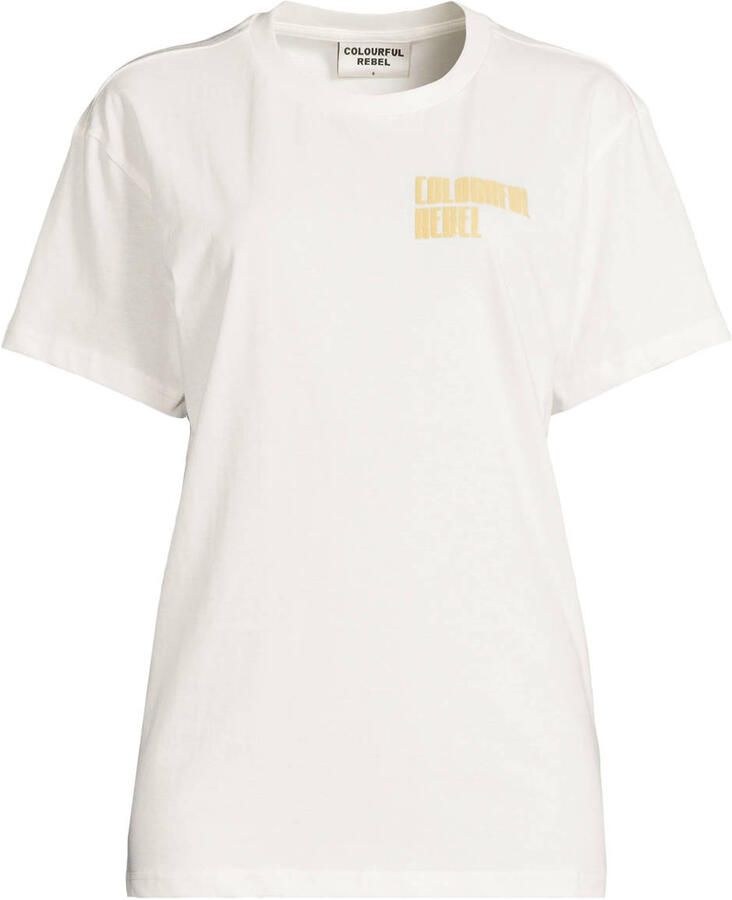 Colourful Rebel T-shirt met backprint wit - Foto 2