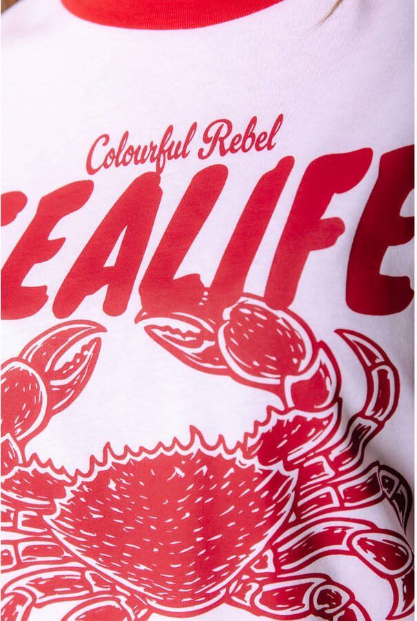 Colourful Rebel T-shirt met print lichtroze - Foto 2