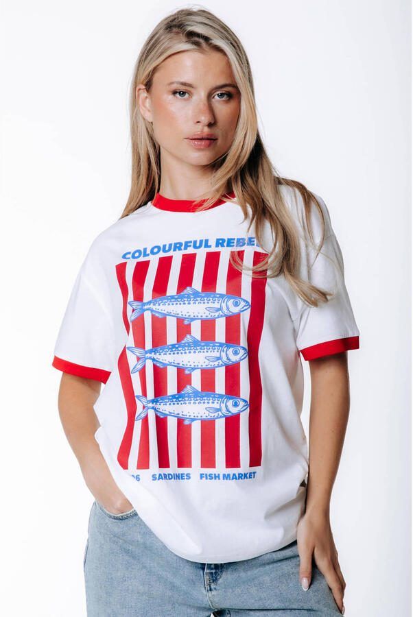 Colourful Rebel T-shirt met print wit