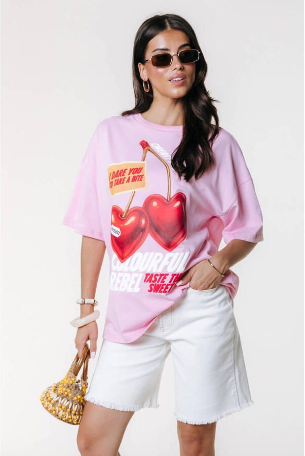 Colourful Rebel T-shirt roze