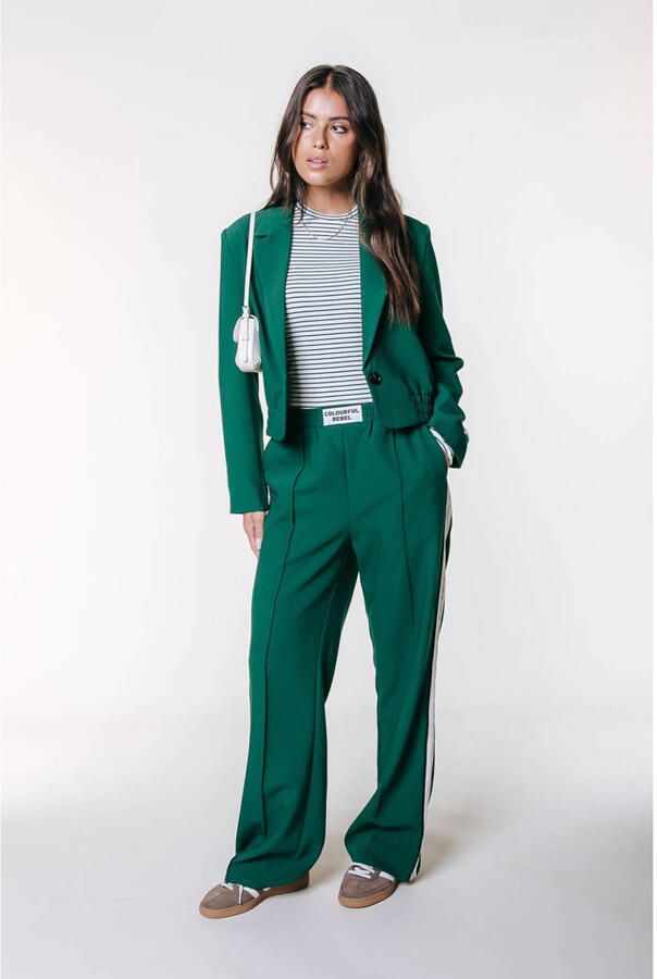 Colourful Rebel wide leg regular waist broek groen - Foto 2