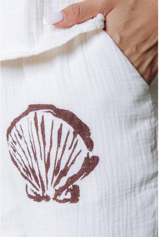 Colourful Rebel straight regular waist pantalon crochet ecru - Foto 2
