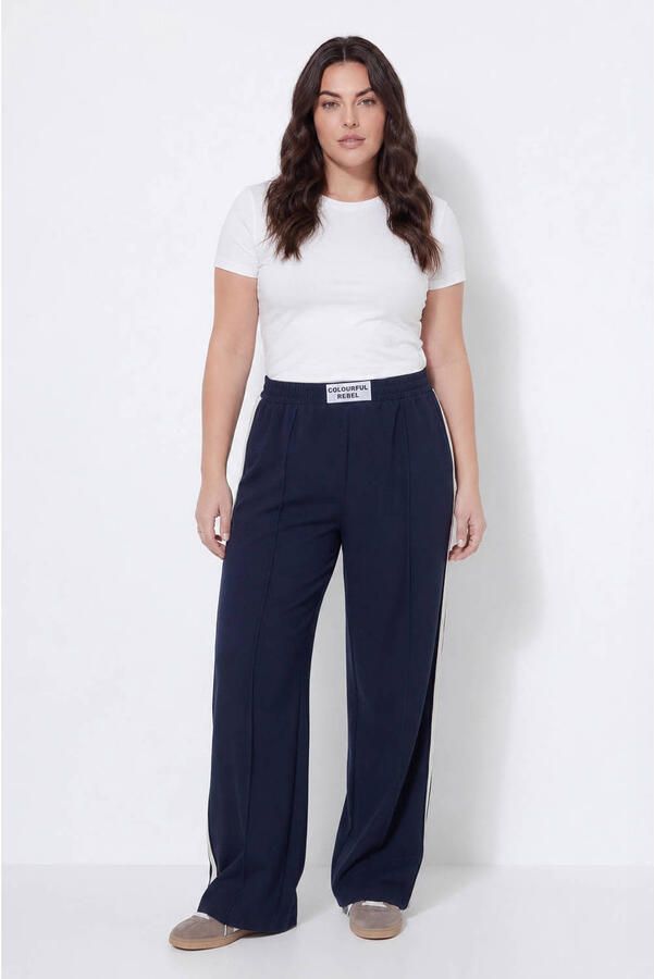 Colourful Rebel Curve regular high waist pantalon donkerblauw
