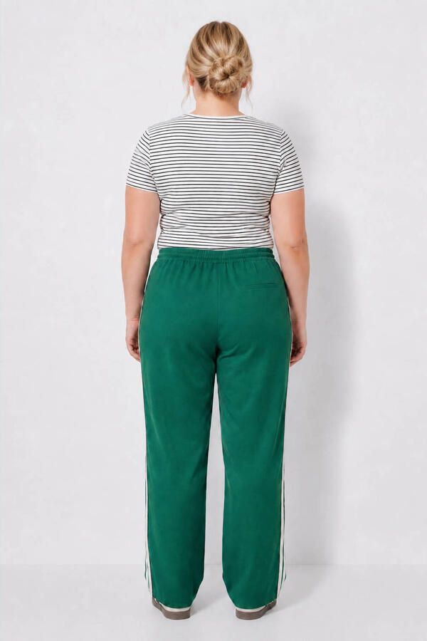 Colourful Rebel Curve regular high waist pantalon donkergroen - Foto 2