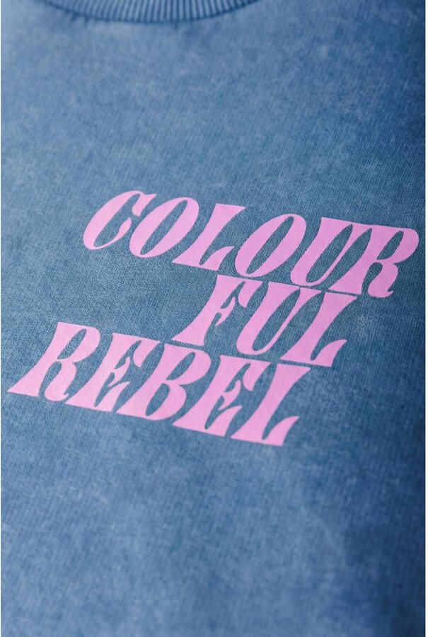 Colourful Rebel Curve sweater blauw - Foto 2