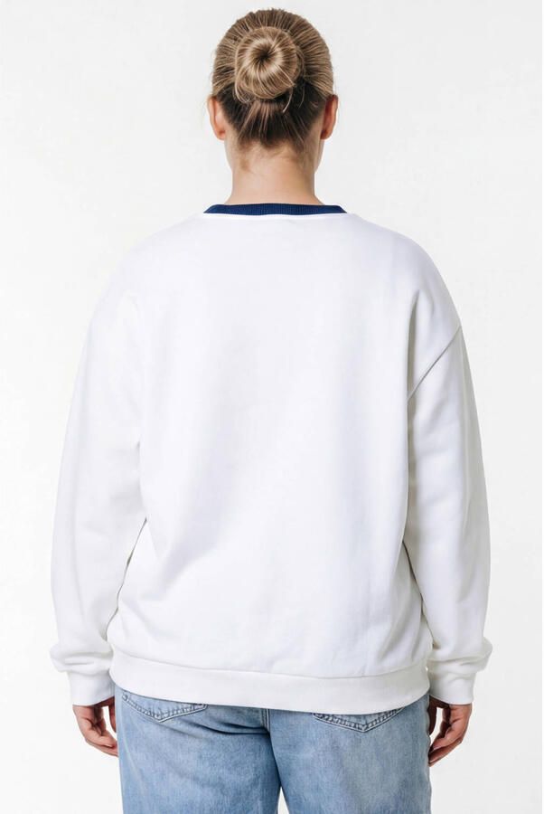 Colourful Rebel Curve sweater wit - Foto 3