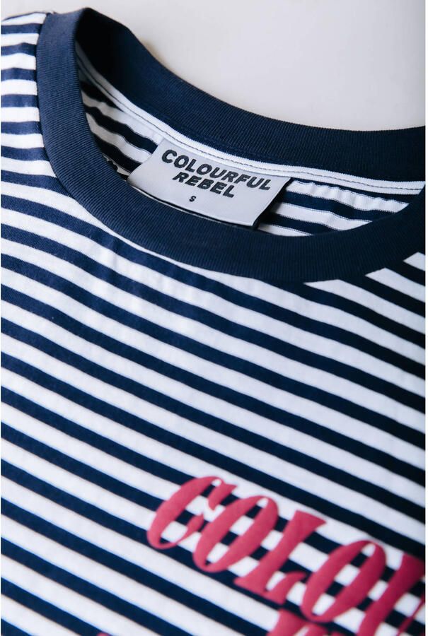Colourful Rebel Curve T-shirt blauw - Foto 3