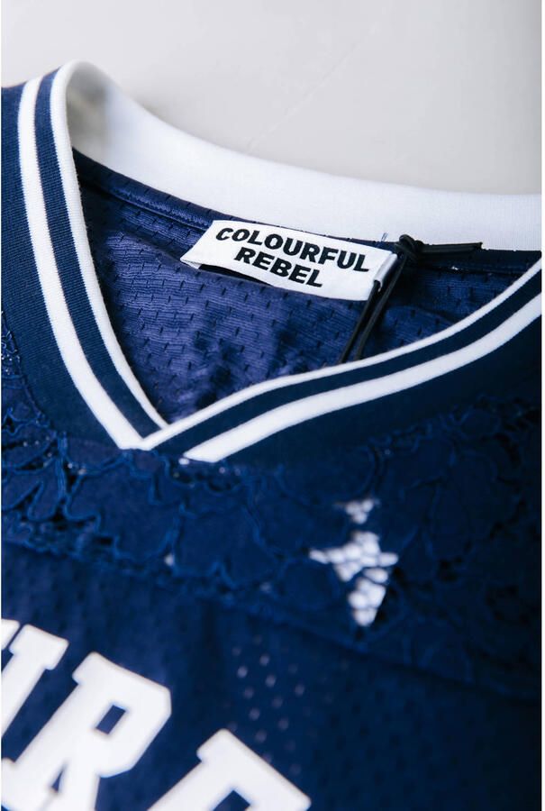 Colourful Rebel Curve T-shirt blauw - Foto 3