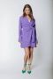Colourful Rebel overslagjurk Hette Uni Wrap Mini Dress met ceintuur paars - Thumbnail 2