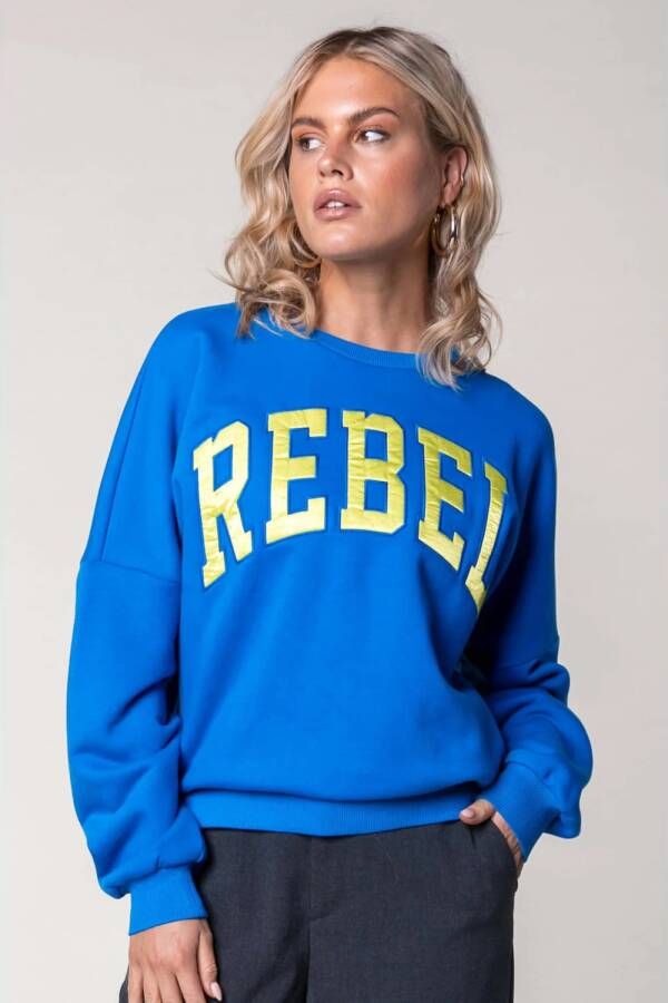 Colourful Rebel sweater Rebel met logo donkerblauw