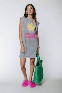 Colourful Rebel T-shirtjurk Summer Essence Padded Dress met printopdruk lichtgrijs