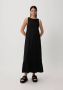 Comma casual identity maxi jurk met volant zwart - Thumbnail 1