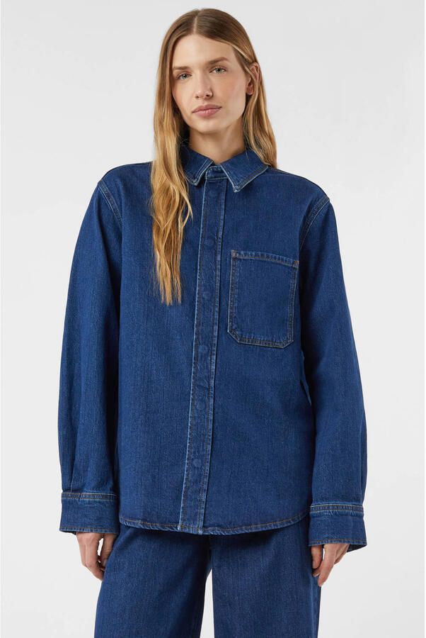 Comma casual identity denim blouse medium blue denim