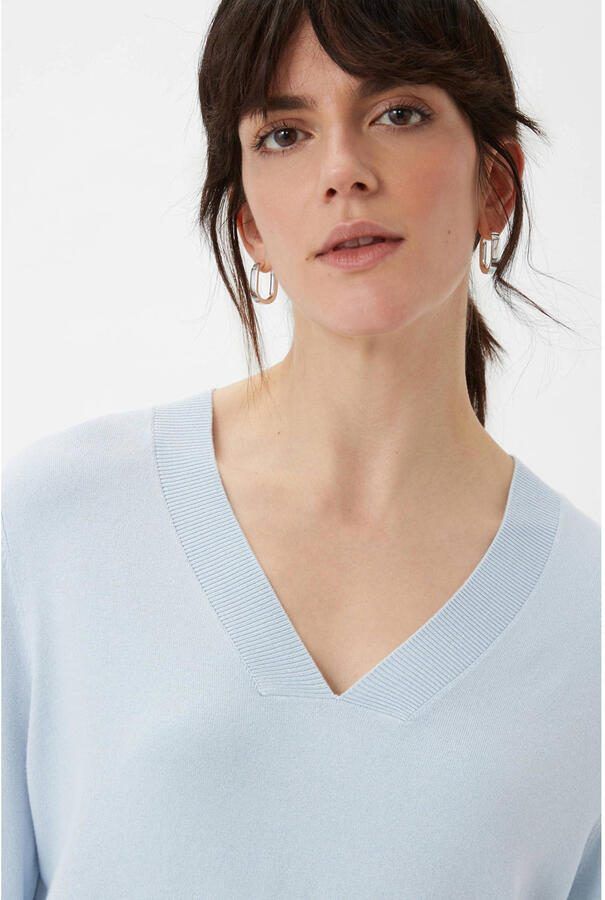 Comma casual identity fijngebreide trui lichtblauw - Foto 2