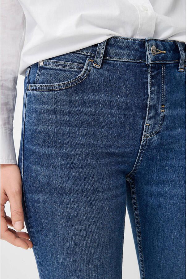 Comma Casual Identity Slim fit jeans met knoop- en ritssluiting