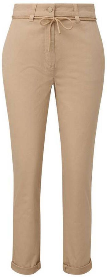 Comma Casual Identity Regular fit stoffen broek met strikceintuur