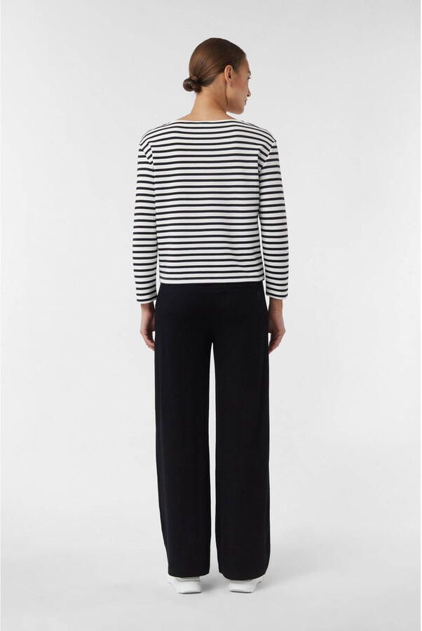 Comma casual identity Sweatshirt Tijdloos design met moderne boothals gestreept casual comfortabel boothals met modal - Foto 2