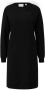 Comma casual identity fijngebreide jurk zwart - Thumbnail 1