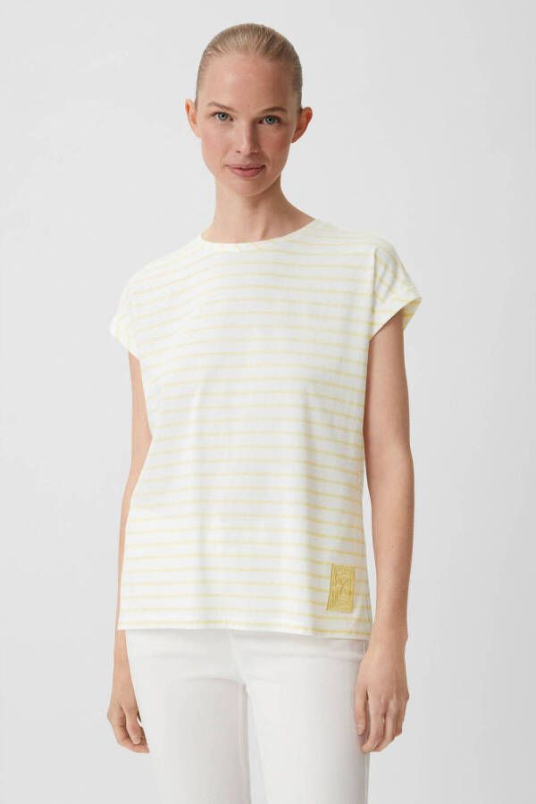 Comma Shirt met korte mouwen met een vastgezette omslag