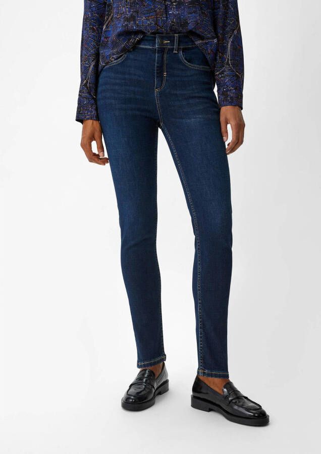 Comma casual identity high waist skinny jeans dark blue denim
