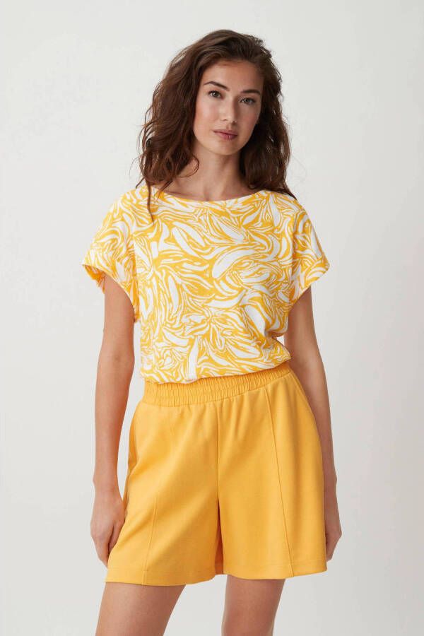Comma Casual Identity T-shirt met all-over motief